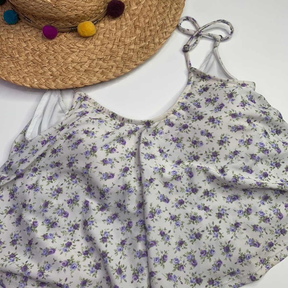 Vintage Kortni Jeane swing petite purple floral
